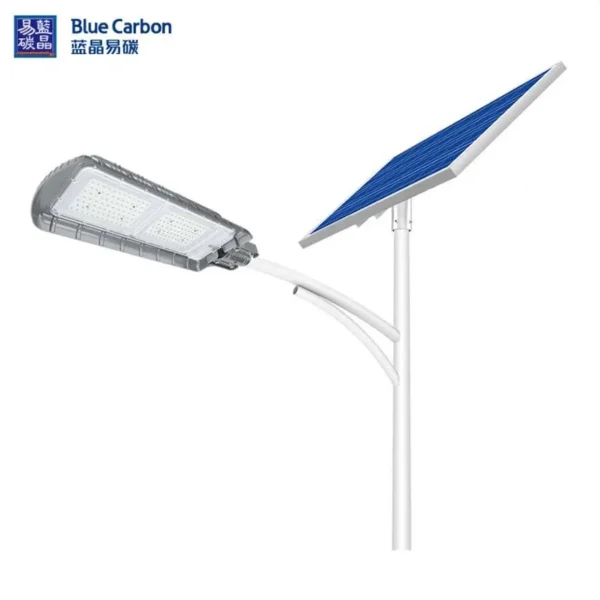 Lampadaire solaire extérieur pour éclairage publique 120W – Blue Carbon